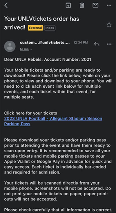 Tickets Passes / 2023 Football Tickets