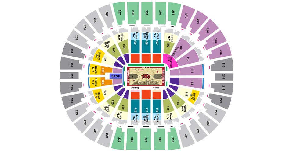 United Spirit Arena Seat Map